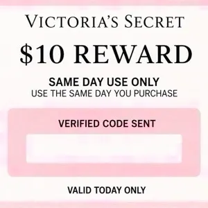 Victoria secret $10 reward same day use only 
