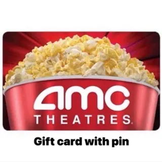AMC theaters gift card with pin $25.00