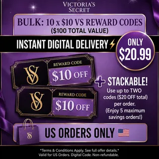Victoria secret $10 rewards bundle of 10 *