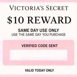Victoria secret $10 reward same day use only 