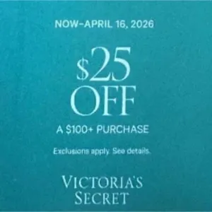 Victoria secret $25 off $100 ONLINE ONLY