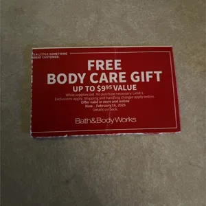 Bath and body works free body care 9.95 online code