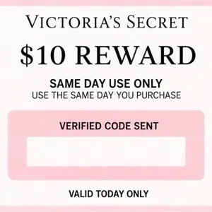 Victoria secret $10 reward same day use only 