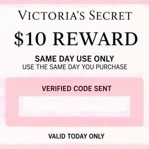 Victoria secret $10 reward same day use only 