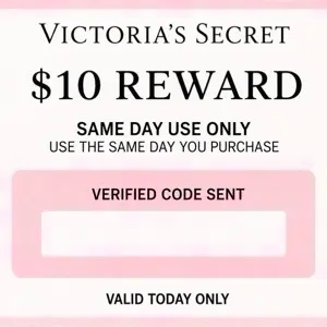 Victoria secret $10 reward same day use only 