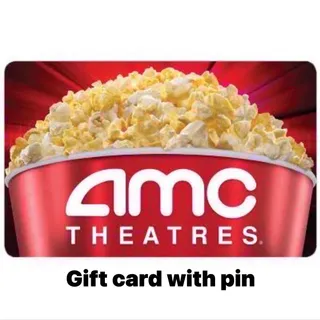 AMC theaters gift card with pin $15