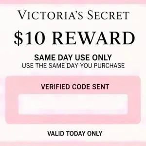 Victoria secret $10 reward same day use only 