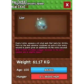 GHOSTLY Spider 61.17kg GH ghs