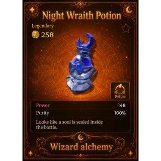 Night Wraith Potion | Wizard alchemy