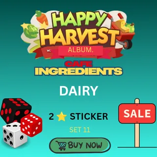 Dairy 2 star sticker monopoly go (cafe ingredients)