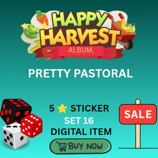 Pretty pastoral 5 star sticker monopoly go