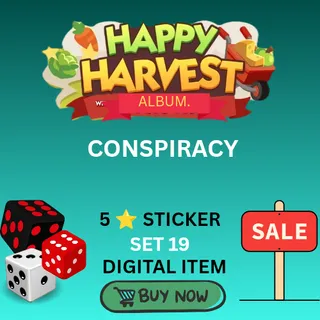 Conspiracy 5 star sticker monopoly go