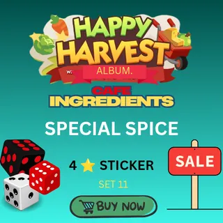 Special spice 4 star sticker monopoly go (cafe ingredients)
