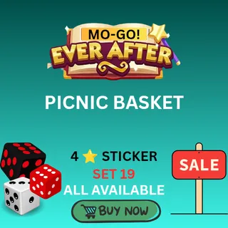 Picnic basket 4 Star Sticker Monopoly Go
