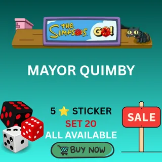 Mayor Quimby 5 star sticker monopoly go