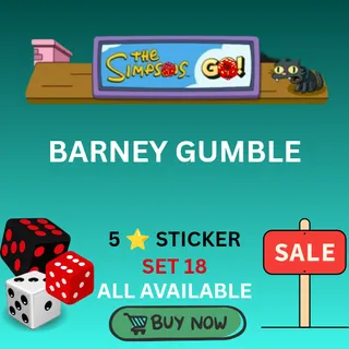 Barney Gumble 5 star sticker monopoly go