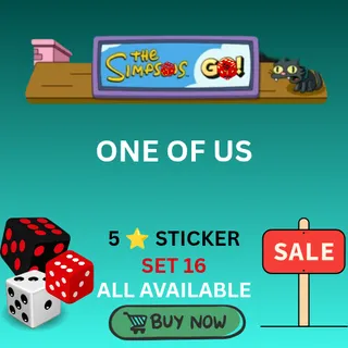 One of us 5 star sticker monopoly go