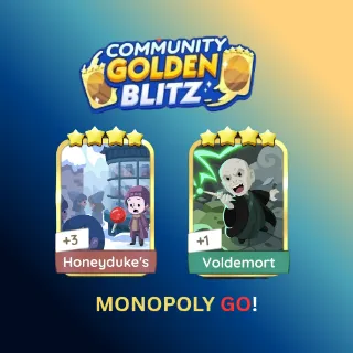 Honeyduke's or Voldemort 4 star sticker golden blitz monopoly go (choose 1 PC)