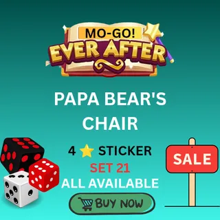 Papa Bear's chair 4 sticker monopoly go