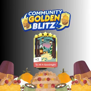 To all a goodnight 5 star sticker golden blitz monopoly go 