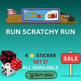 Run scratchy run 4 Star Sticker Monopoly go.