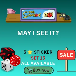 May I see it 5 star sticker monopoly go