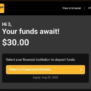 $30.00 Interac e-Transfer.