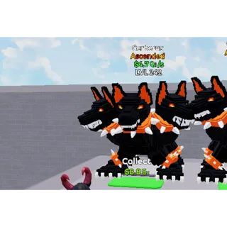 Cerberus Ascended🔥🔥🔥🔥 4.7 Qi/s LVL 242 Go Up for Brainrots  