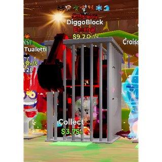 DiggoBlock.🔥🔥🔥🔥  7 traits Lvl 181 9.2Qi/S Steal The Brainrot |  Fortnite Steal the Brainrot The MAX is 75 Qi
