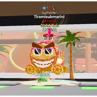  Tiramisubmarini. 🔥🔥🔥🔥1  Lvl 201   12.1Qi/S Steal The Brainrot 