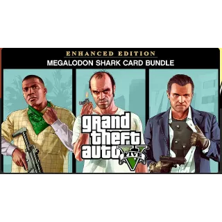 GRAND THEFT AUTO V: PREMIUM ONLINE EDITION & MEGALODON SHARK CARD BUNDLE