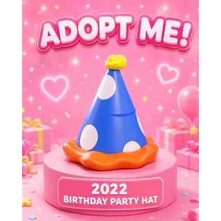 ADOPT ME 2022 BIRTHDAY PARTY HAT 