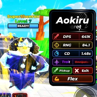 SuperShenron Aokiru 641K DPS - Defend Ur Base With Anime