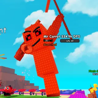 Huge Scorched Mr. Carrot | Random DPS | 8.7kg - Plants Vs Brainrot 