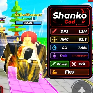 SuperShenron Shanko (God) 1.2M DPS - Defend Ur Base With Anime