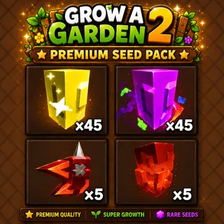 (On Stock!) Premium Seeds/Gear Pack - Grow A Garden 2