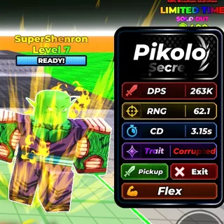 SuperShenron Pikolo 263K DPS - Defend Ur Base With Anime