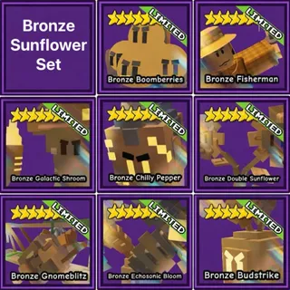 Bronze Sunflower Set - Garden Tower Defense