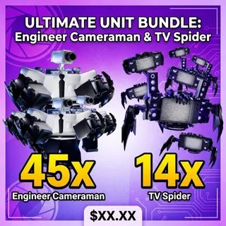 45x Engineer Cameraman + 14x TV Spider - Cameraman Tower Defense