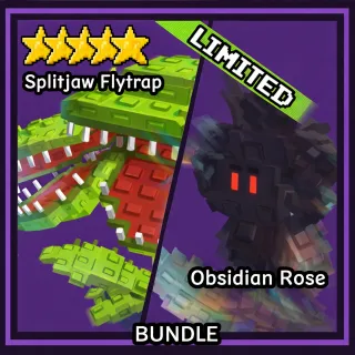 Splitjaw Flytrap + Obsidian Rose - Garden Tower Defense