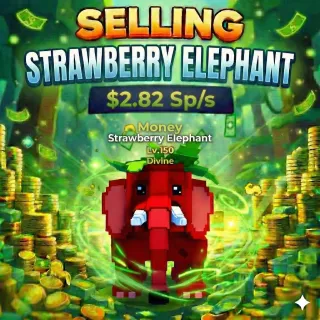 Money Strawberry Elephant 2.82SP/s | Escape Tsunami For Brainrots | Max LV