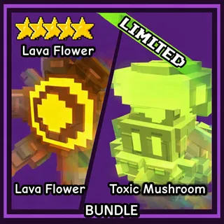 Lava Flower + Toxic Mushroom - Garden Tower Defense