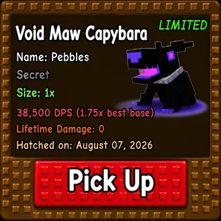 Void Maw Capybara 1x Size 175% Best DPS - Capybaras vs Plants