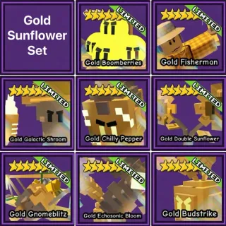 Gold Sunflower Set - Garden Tower Defense