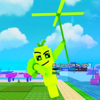 Neon Mr. Carrot | Random DPS | 1-2kg - Plants Vs Brainrot 