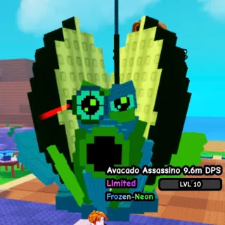 Frozen-Neon Avacado Assassino | 9.6M DPS | 1% Limited - Plants Vs Brainrot 