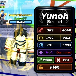 SuperShenron Yunoh 404K DPS - Defend Ur Base With Anime