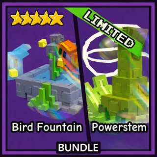 Bird Fountain + Powerstem - Garden Tower Defense