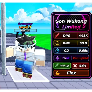 Arrancar Son Wukong Limited 641K DPS - Defend Ur Base With Anime