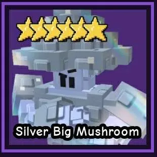 Silver Big Mushroom - Garden Tower Defense